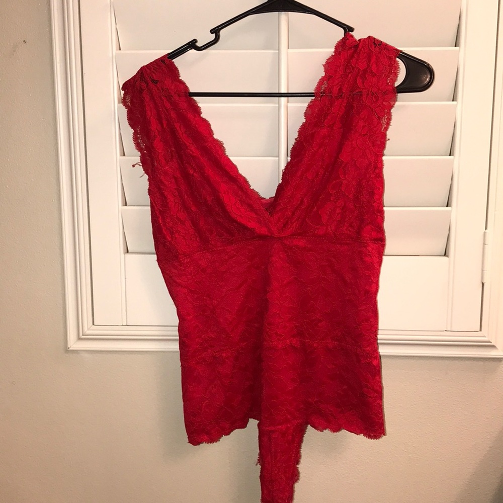 Guess red body suit